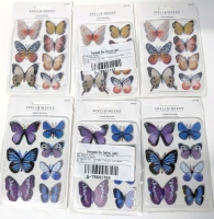 6 New Packs Spellbinders Paper Arts 7-Dimensional Butterfly Stickers | 3 Each Twilight & Sunset | 6 Butterflies per Pack