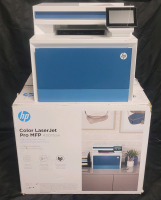 As New , Open Box - HP Multi-Function Color LaserJet Pro Print , Model # MFP-4301fdw . Tested Powers Up , Not Tested Beyond Power Up . Retail $700 . Requires Ink