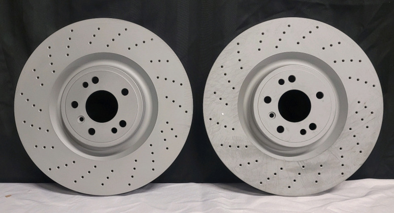 New - 2013 - 2019 Mercedes-Benz Coat Z Front Disc Brake Rotors , Pair . Part # 400.3684.20 . Made by Zimmermann . Retail $500