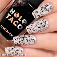 New Holo Taco "Black Flake Taco'" Nail Polish Effect Top Coat | 12ml