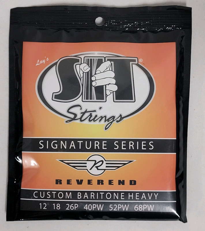 New - S.I.T. Strings Signature Series Reverend Costum Baritone Heavy String Set . 12 , 18 , 26P , 40PW , 52PW , 68PW