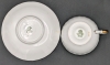 Stunning Vintage Aynsley Sage Green & Gold Pink Rose Tea Cups & Saucer - 4
