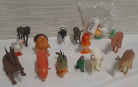 Assorted Farm Animal & Dinosaur Figurine Toys - 20 Pcs