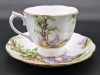 Colorful Vintage Royal Albert England "Greenwood Tree" Tea Cup & Saucer