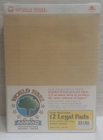 New World Fibre Letter Size 12 Legal Pads - 50 sheets total