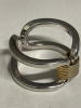 Modern Size 7 Two Tone Open Band Entwined Ring - 4