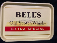 Vintage Bell’s Old Scotch Whiskey Metal Tray 16.5” w