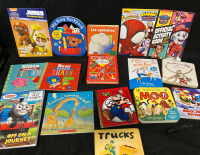 Assorted Children&rsquo;s Books Paw Patrol, Marvel Spidey, Thomas & Friends, Super Mario. Hard & Soft Covered, Board Books, Coloring Books , 2 French Books
