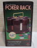 New - Deluxe Revolving Poker Rack with 200 Poker Chips , Two (2) Decks Playing Cards & Dealer Button - 2