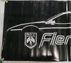 Pontiac Fiero GT Black & White Vinyl Banner 48"&times;24" - 2