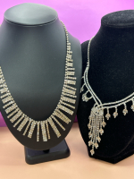 Modern Beautiful Rhinestone Syatement Dripping Ice Necklaces