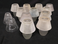 13 Glass Tealight Holders 5.5"H with Glass Shades