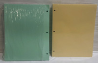 2 New ColorSource Colored Hole Punched Paper - 500 sheets each