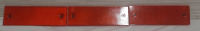 Red Plastic Adhesive Reflector For Vehicles 8pc . Measures 5 3/4"&times;1 3/4" each