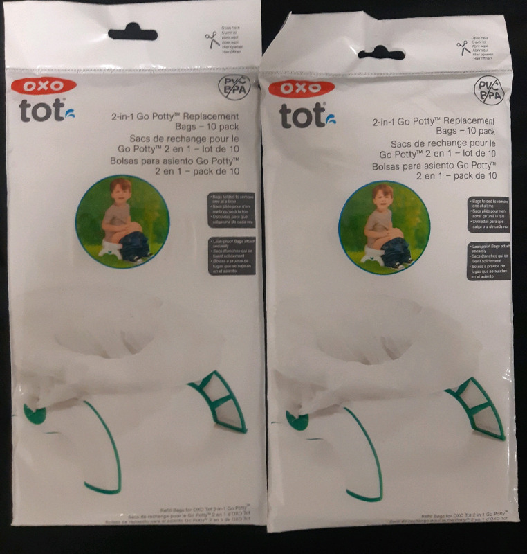 2 New OXO TOT | 10 Pack of 2 In 1 Go Potty Replacement Bags