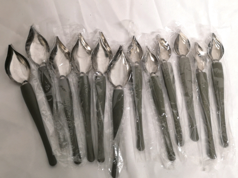 12 New 8" & 7"L Chef Precision Spoons For Decorating - Tapered Tip