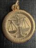 10K yellow Gold Scales of Justice Pendant - 4