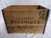 Wooden Crate 14.74x10x10" Le Jardine Botanique Paris