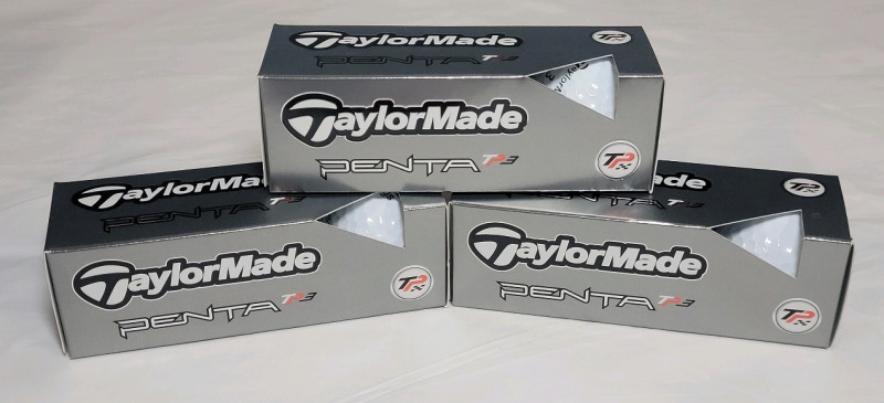 New - TaylorMade Penta TP3 Golf Balls . Three (3) Sleeves , Nine (9) Balls