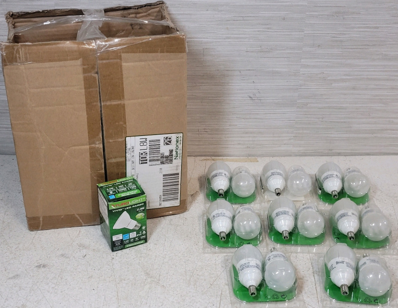 New - TuroLight Vivid LED Par20 Lightbulbs , 24 Light Bulbs & Ikea E12 Light Bulbs , 16 Light Bulbs