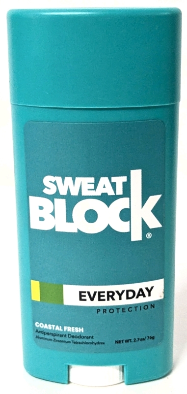 New SWEAT BLOCK Everyday Protection Coastal Fresh Antiperspirant Deodorant | 76g