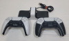 Sony Wireless Playstation 4 & Playstation 5 Dual Controllers w/Insignia Charger . Untested - 2