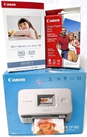 Canon SELPHY CP740 Compact Photo Printer + 1 Extra Ink, 100+ Canon 4" x 6" Photo Paper Sheets & 4gb Kingston Memory Card