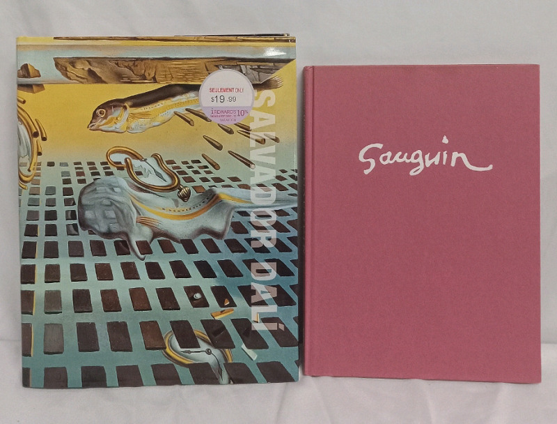 Vintage Sauguin (96 pages), Salvador Dali (224 pages) Hardcover Books Featuring Decades of Masterworks