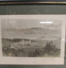 Antique W. H. Bartlett Howth Castle 8 x 10" framed.