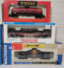 TYCO , Walthers & Bachmann HO Scale Railroad Toy Train Freight Cars w/boxes . Six (6) Cars - 3