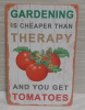 New Tomatoes Metal Sign - 12" X 8"