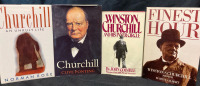 4 Hardcover Winston Churchill Books Largest 2.5” tall