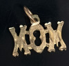 10K Yellow Gold MOM Charm stamped