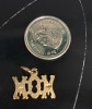 10K Yellow Gold MOM Charm stamped - 2