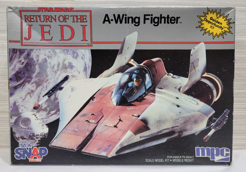 Vintage 1983 MPC Star Wars Return of the Jedi A-Wing Fighter Snap Model Kit