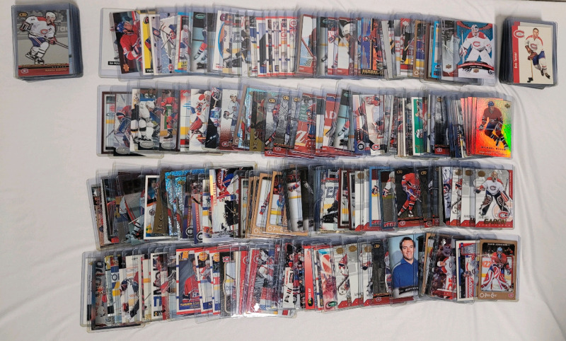 1990 - 2007 Montreal Canadians Trading Card Singles Lot . 200+ Trading Cards All in Top Loaders . Includes Saku Koivu Rookie Cards