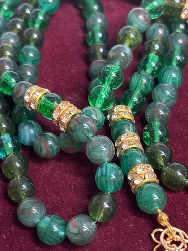 Four Lovely Faceted Bead Strands with Rhinestones