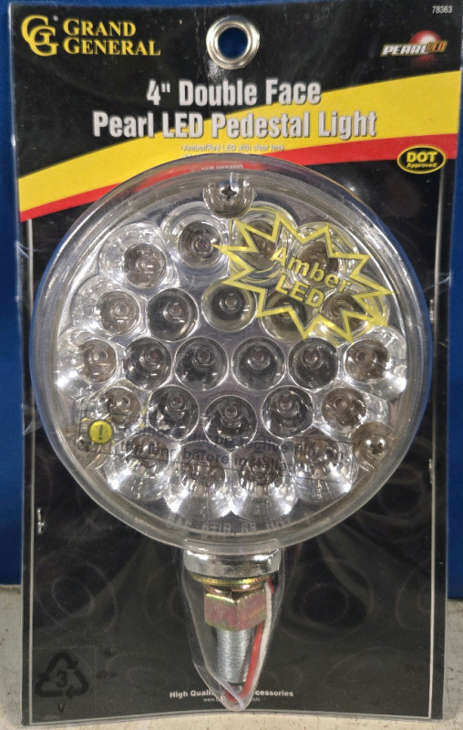 New Sealed | Grand General 4" Double Face Pearl L.E.D Pedestal Light For Truck