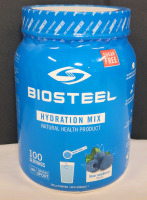 New , Sealed - BioSteel Hydration Mix, Great Tasting Hydration w/Zero Sugar, and No Artificial Flavours or Preservatives, Blue Raspberry Flavour - 100 Servings per Tub . Retail $75 . Expires Feb. 2026