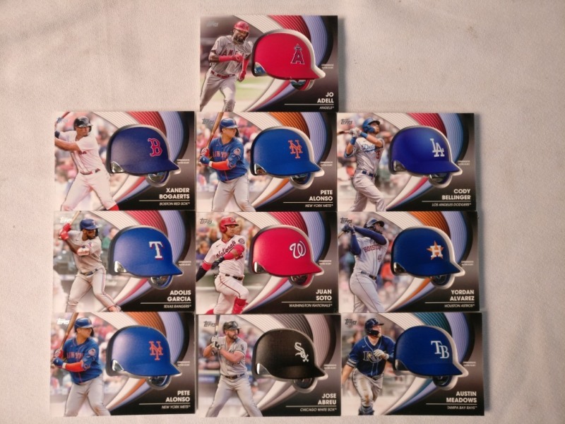 10 Topps 2022 MLB Baseball Helmet Cards