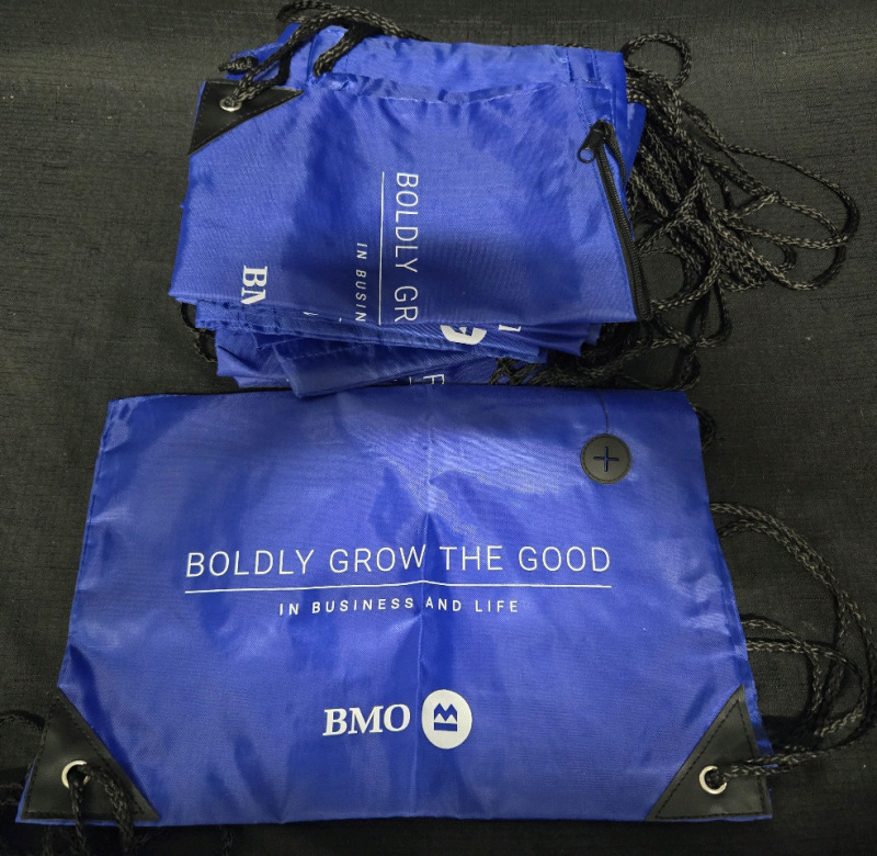 11 New | BMO Drawstring Back Packs ( 13.5" x 17" )