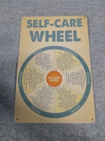 New 8x12" Self-Care Wheel Metal Tin Sign