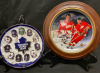 2 Collectable Hockey plates Toronto Maple Leafs & Detroit Red Wings Largest in Frame 11 1/2” w