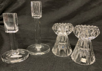 2 sets of Vintage Candlestick Holders Studio Nova & Pasabahahce Tallest 7&rdquo;
