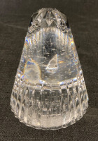 Vintage Heavy Glass Paperweight with Bubble Inclusions 4.5&rdquo;