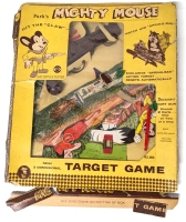 Rare Vintage 1958 Park's CBS MIGHTY MOUSE 3 Dimensional Target Game with Original Packaging and Gun | Box measures 16" x 18"