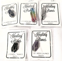 5 New Wire-Wrapped "Healing Stone" Necklaces (Various Stones)