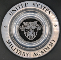 Vintage United States Military Academy Metal Plate by Olds Towne Artisans in Lancaster PA | 8.75" Diameter x 0.75" Tall