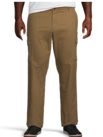 New Denver Hayes Dark Tan Athletic Stretch Fit Cargo 44 x 32 Retails $60