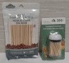 4 New Toothpick Dispensers + 6 New Packs of Wood Coffee Stirrers : 200 Toothpicks per Pack, 150 Stirrers per Pack - 2